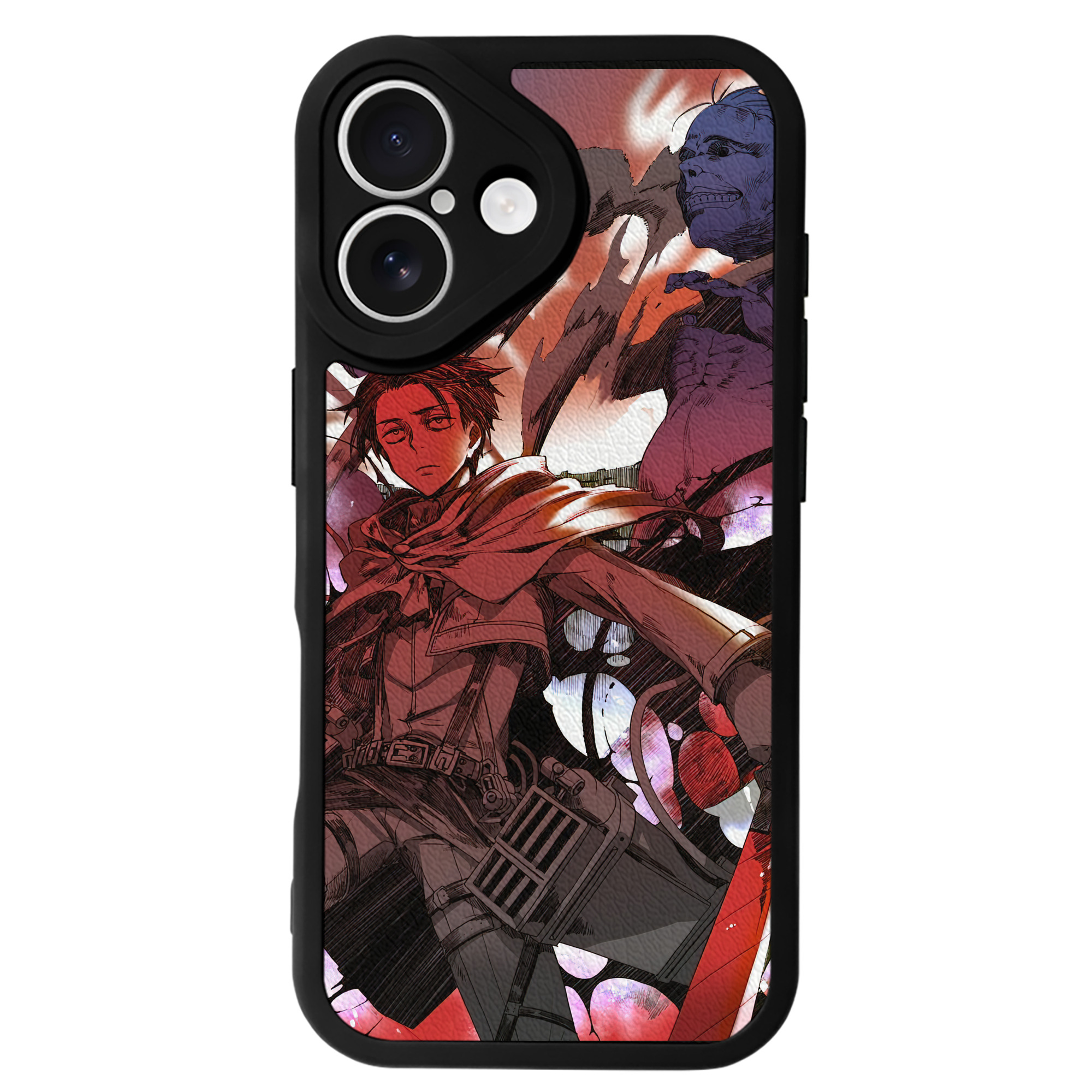 （画像用） 進撃の巨人 Attack on Titan 【iPhone 16シリーズ対応】シリコンスマホケース（レザー調） 材質：シリコン